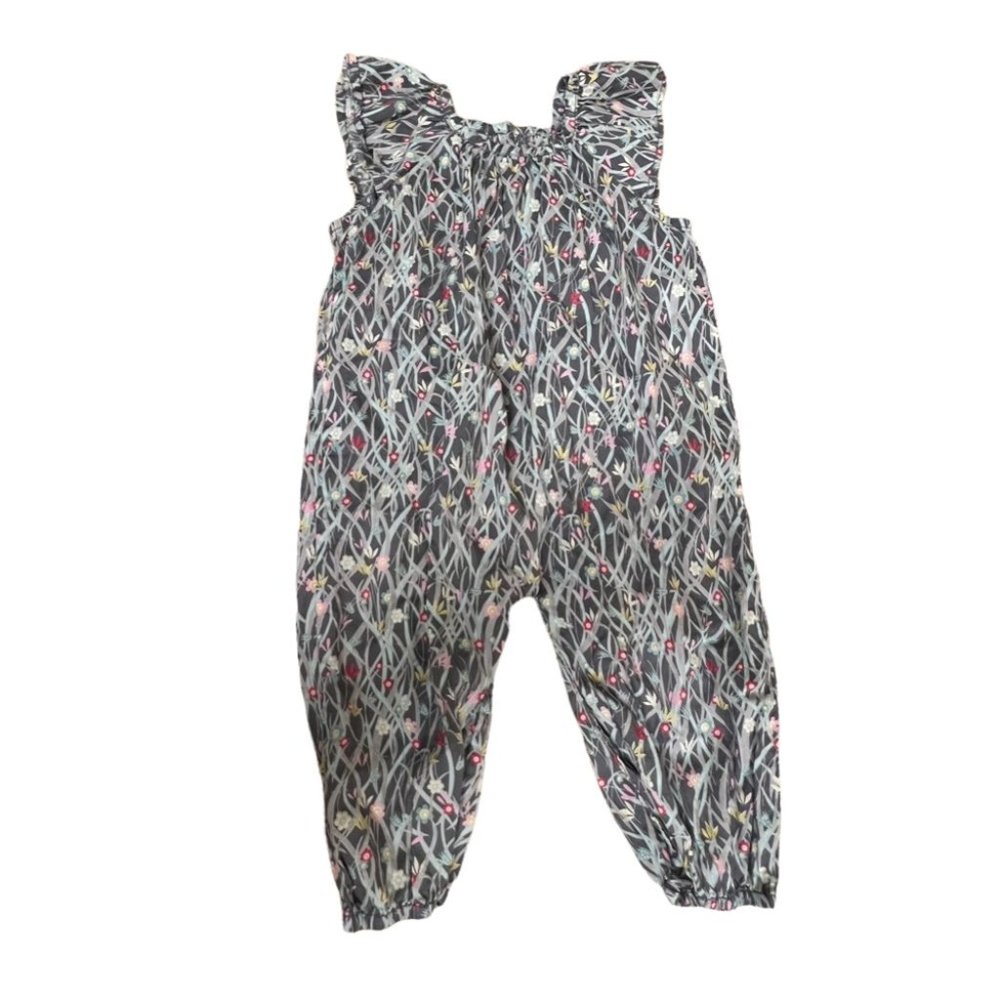 Peek Kids One Piece - Gray with Pink and White Accents
